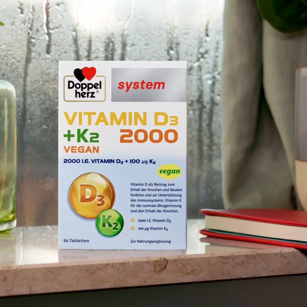 ® system Vitamin D3 + K2 2000 Vegan - Jetzt 20% mit dem Code 20 sparen*|Doppelherz New
