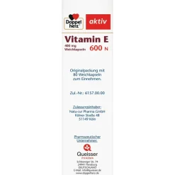 Vitamin E 600 N - Jetzt 20% mit dem Code 20 sparen*|Doppelherz Hot