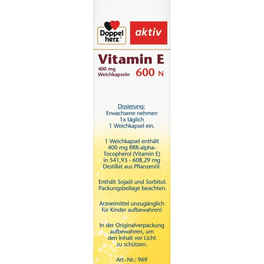 Vitamin E 600 N - Jetzt 20% mit dem Code 20 sparen*|Doppelherz Hot