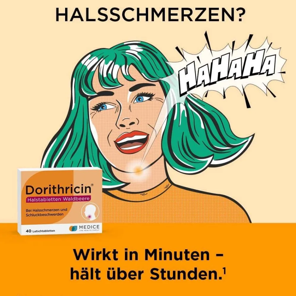 Waldbeere Lutschtabletten bei Halsschmerzen|Dorithricin Clearance