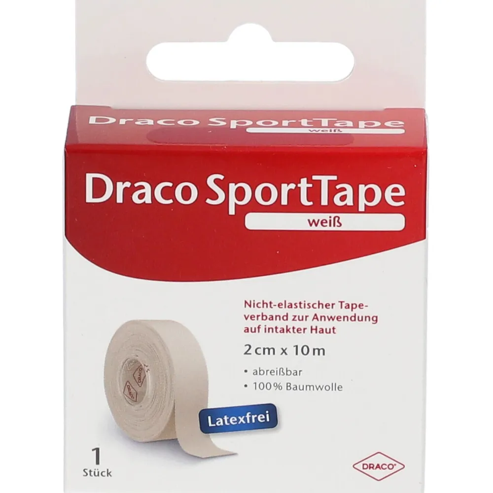 SportTape 2 cm x 10 m weiß>Draco Discount