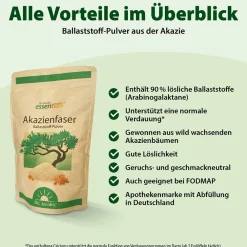 Dr. Jacob’s Akazienfaser pur natürliches Ballaststoff-Pulver| Best