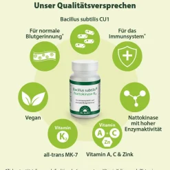 Dr. Jacob's Bacillus subtilis plus Nattokinase-Enzym Vitamin K2 vegan|Dr. Jacob's Hot