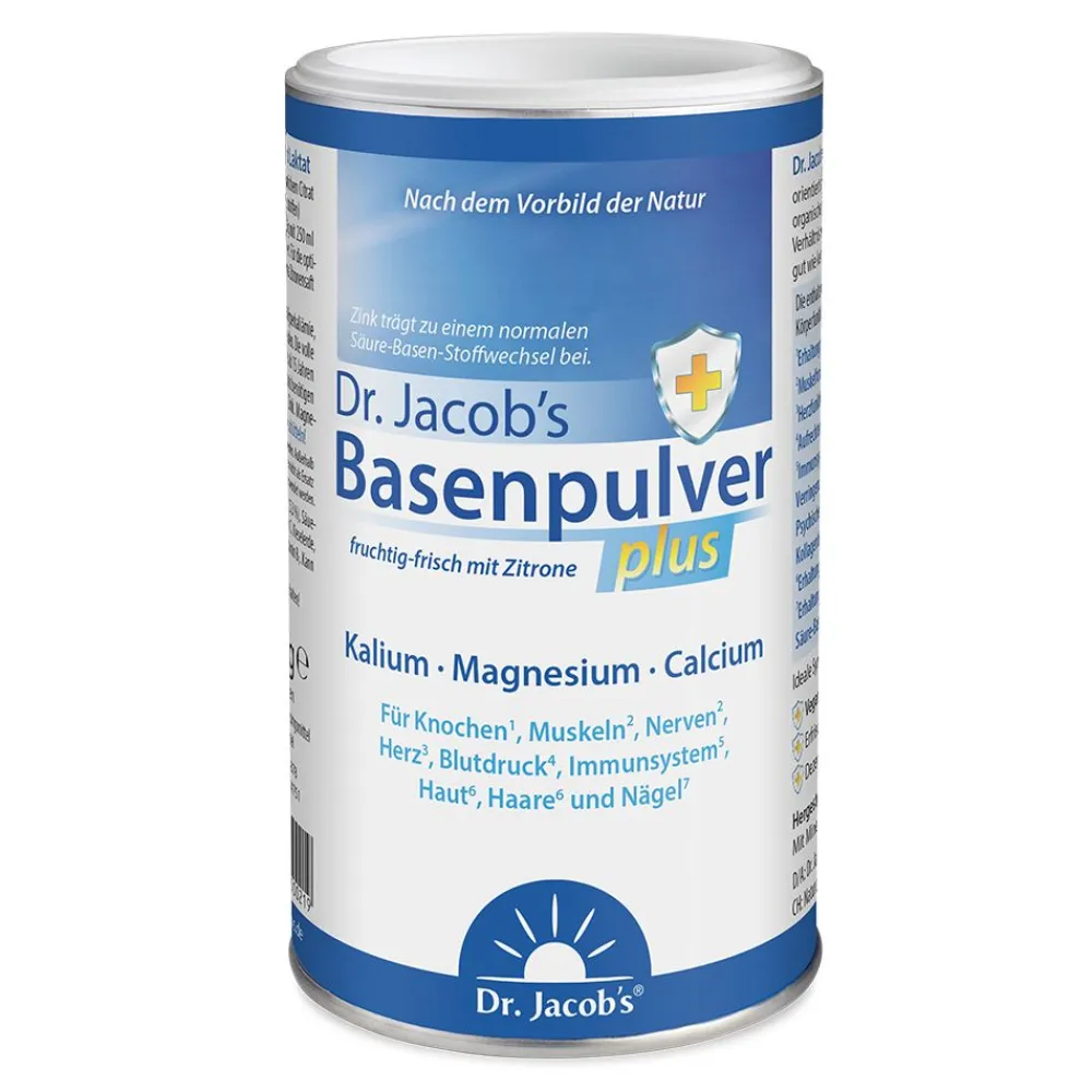 Dr. Jacob's Basenpulver plus Basen-Citrat-Mineralstoffe Kalium Magnesium Calcium|Dr. Jacob's Discount