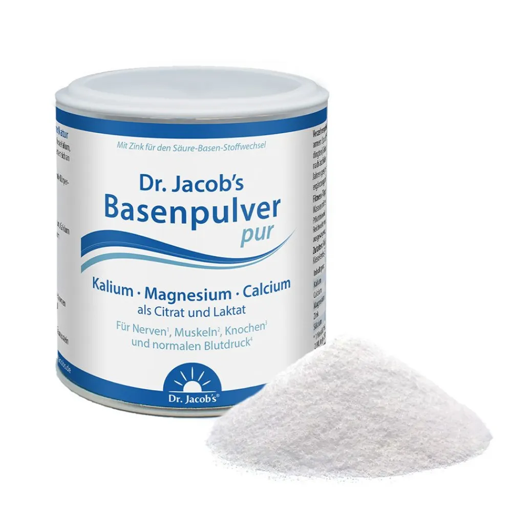 Dr. Jacob's Basenpulver pur Citrat-Laktat Mineralstoffe Kalium Magnesium Calcium| Clearance