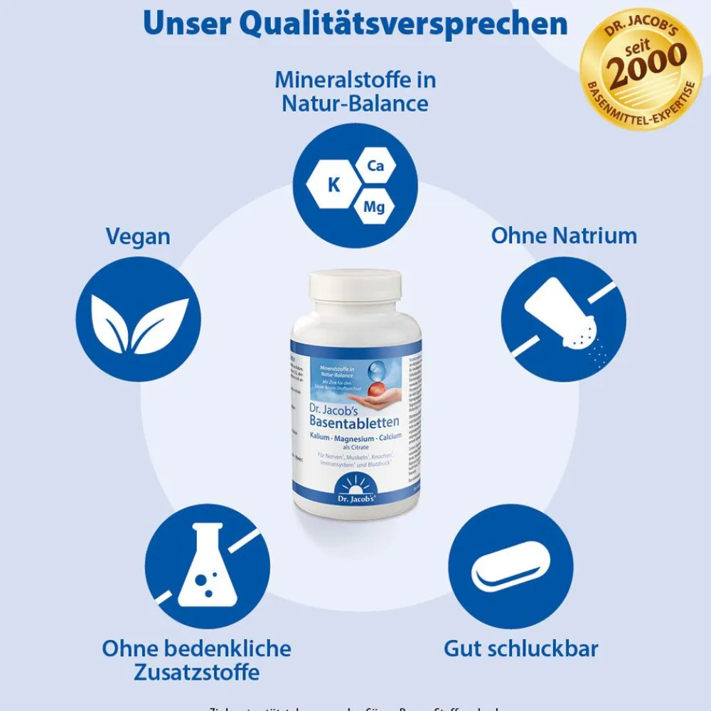 Dr. Jacob's Basentabletten Basen-Citrat-Mineralstoffe Kalium Magnesium Calcium|Dr. Jacob's Sale