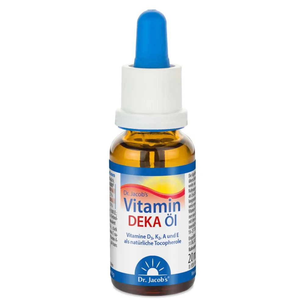 Dr. Jacob's DEKA Öl 800 IE Vitamin D3+K2+A+E 640 Tropfen vegetarisch|Dr. Jacob's