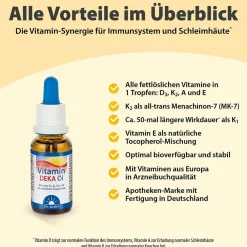 Dr. Jacob's DEKA Öl 800 IE Vitamin D3+K2+A+E 640 Tropfen vegetarisch|Dr. Jacob's