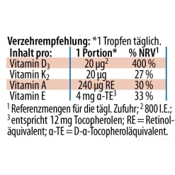 Dr. Jacob's DEKA Öl 800 IE Vitamin D3+K2+A+E 640 Tropfen vegetarisch|Dr. Jacob's