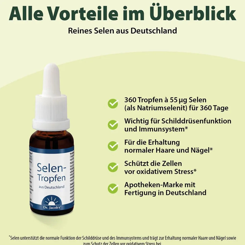 Dr. Jacob's Selen-Tropfen 55 mcg Natriumselenit 360 Tropfen vegan> Clearance