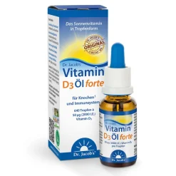 Dr. Jacob's Vitamin D3 Öl forte 2000 IE D3 hochdosiert 640 Tropfen vegetarisch|Dr. Jacob's Discount