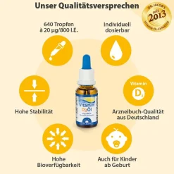 Dr. Jacob's Vitamin D3 Öl 640 Tropfen 800 IE D3 vegetarisch><noscript><img width=