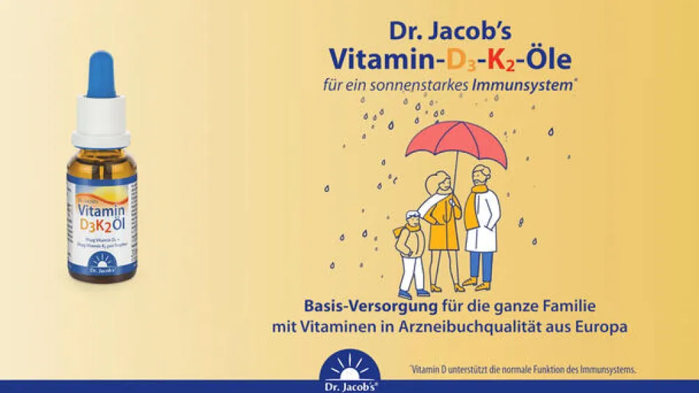 Dr. Jacob's Vitamin D3 Öl 640 Tropfen 800 IE D3 vegetarisch>Dr. Jacob's Hot