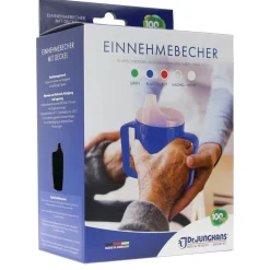 Dr. Junghans® Einnehmebecher mit 2 Griffen und Deckel 12 mm grün| Online