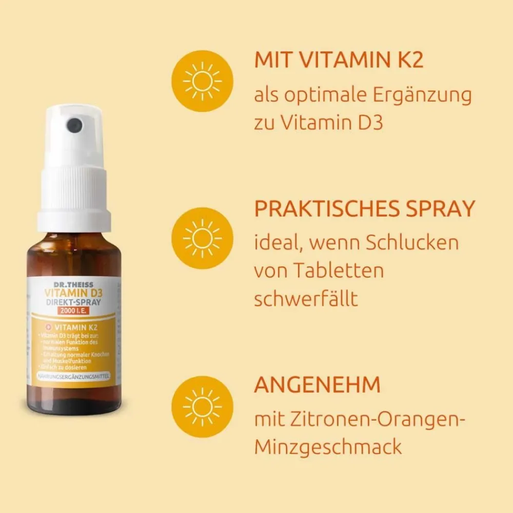 Vitamin D3 Direkt-Spray 2000 I.E.|DR. THEISS Discount