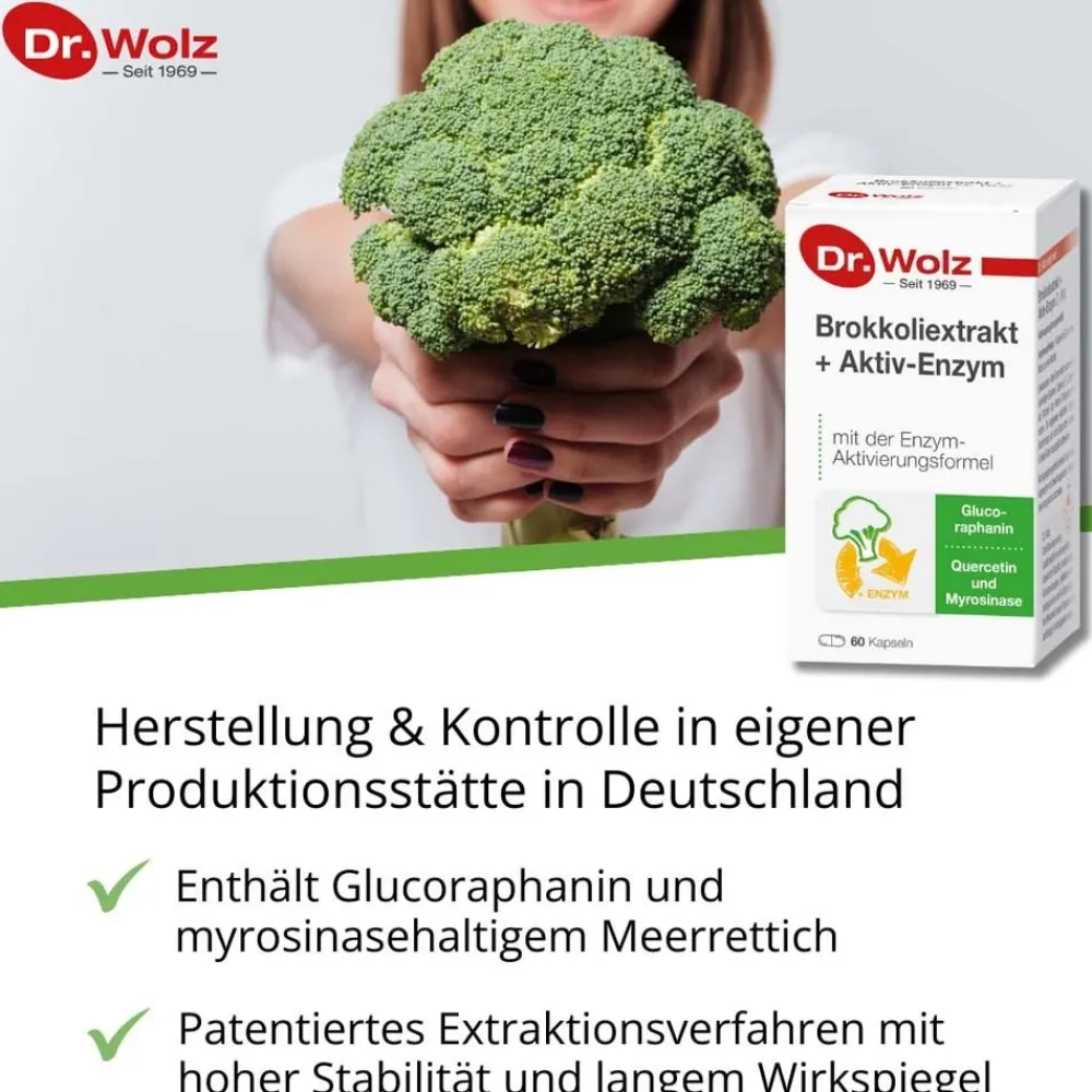 Brokkoliextrakt + Aktiv-Enzym|Dr. Wolz Discount