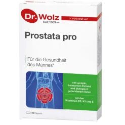 Prostata pro, speziell für die Gesundheit des Mannes, mit Vitaminen, Lycopin, Leinsamen-Extrakt und biologisch gebundenem Selen, 2x20 Kapseln>Dr. Wolz Best