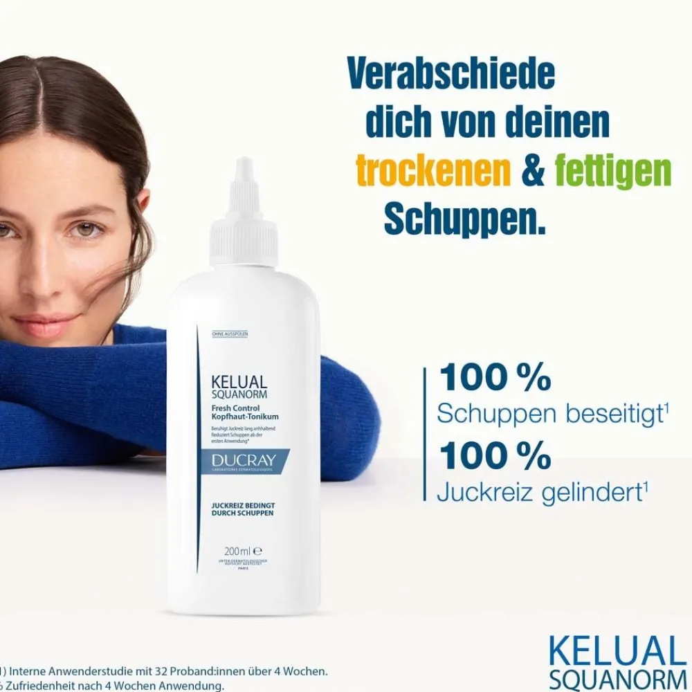 DUCRAY KELUAL SQUANORM Fresh Control Kopfhaut-Tonikum + DUCRAY Elution Ausgleichendes Shampoo 100 ml GRATIS> Discount