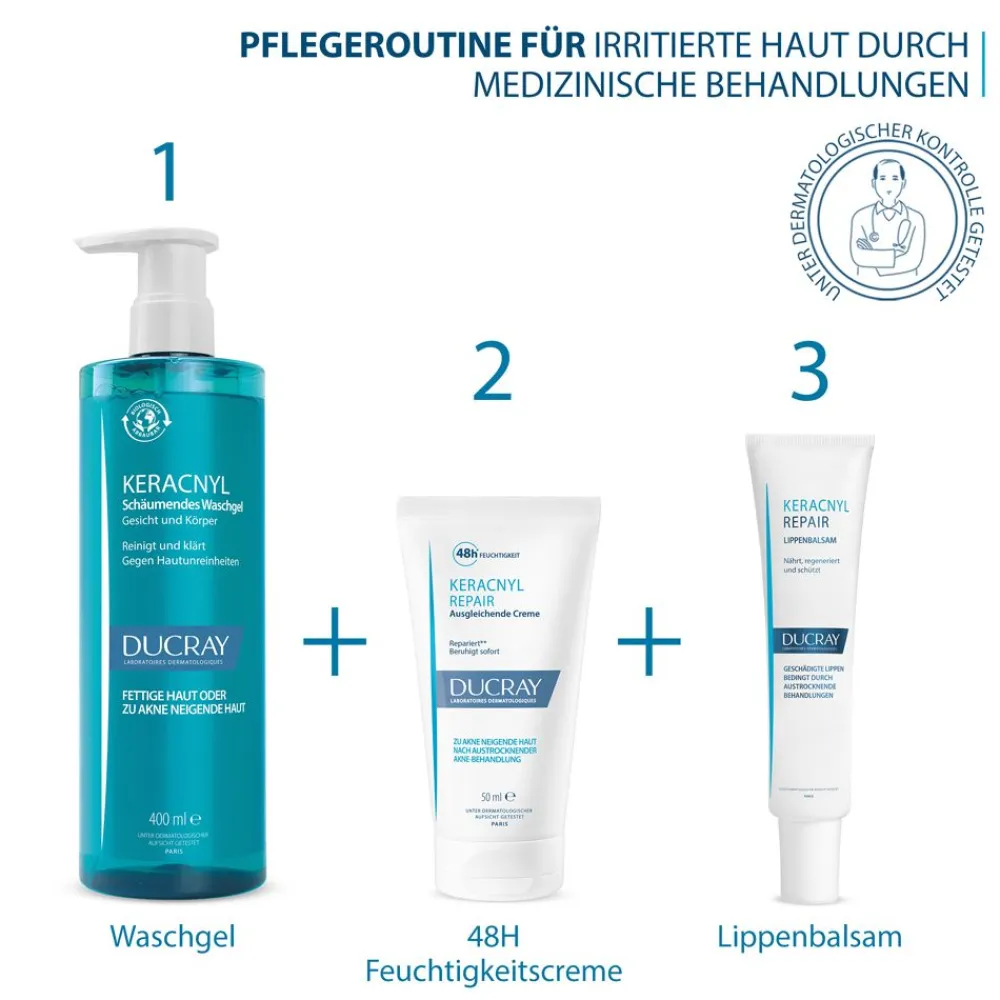DUCRAY KERACNYL REPAIR Creme -bei austrocknender (medikamentöser) Aknebehandlung> Best