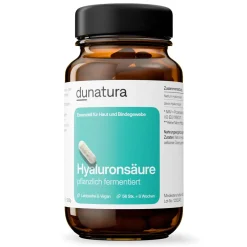 dunatura Hyaluronsäure 400mg - 56 Kapseln in Glasflasche - vegan>