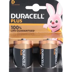 Duracell Plus D2 Alkaline-Batterien| Discount