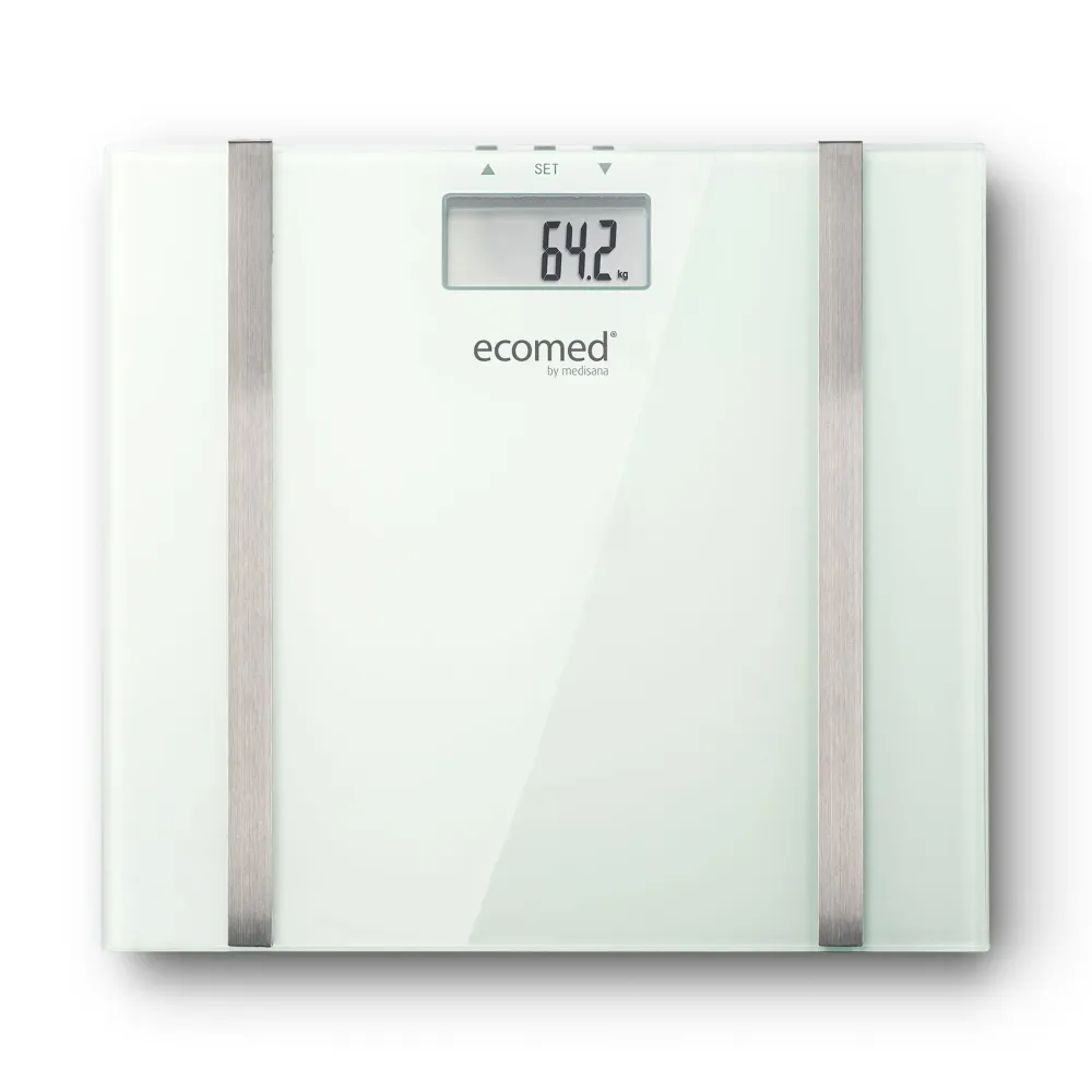 ecomed BS-70E digitale Körperanalysewaage bis 150 kg Personenwaage aus Glas|Medisana Sale