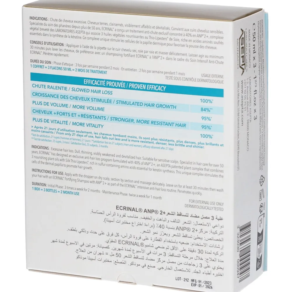 ECRINAL® Intensivpflege für das Haar Anti-Haarausfall-Behandlung mit ANP®2+| Outlet