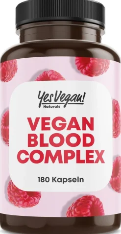 Eisen hochdosiert (180 Kapseln) Vitamin A, Vitamin B2 und B12, Folsäure, Vitamin, gegen Eisenmangel>YesVegan