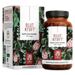 Eisen Komplex Alternative zu Eisentabletten 120 vegane Kapseln Fenchel Blutkraft ®|NATURTREU Hot