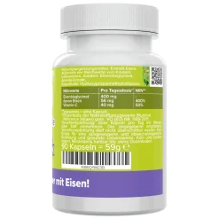 Eisen Komplex Kapseln - Eisenbisglycinat + Vitamin C - ®|Vitamineule Sale