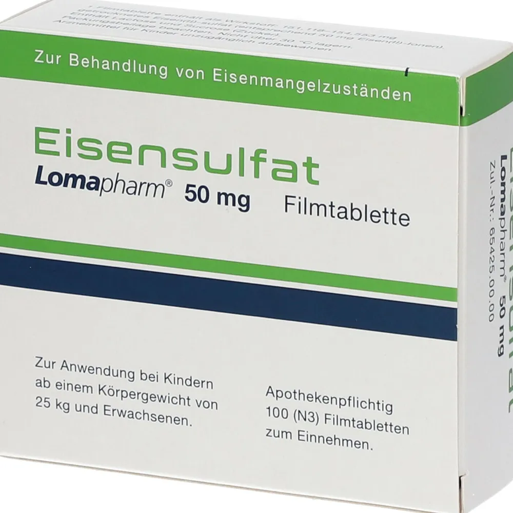 Eisensulfat Lomapharm 50 mg Filmtabletten| Best