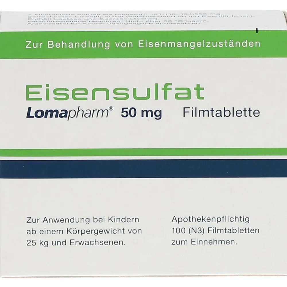 Eisensulfat Lomapharm 50 mg Filmtabletten| Best