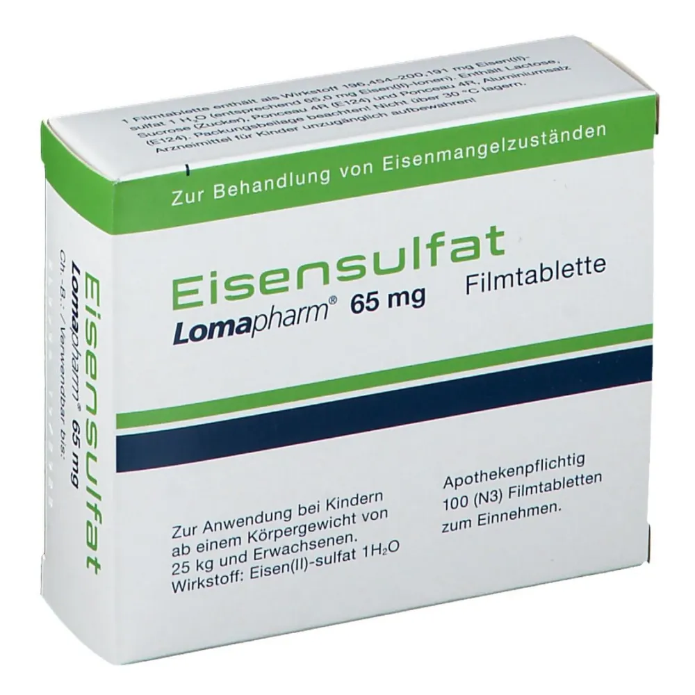Eisensulfat Lomapharm 65 mg Tabletten| Best