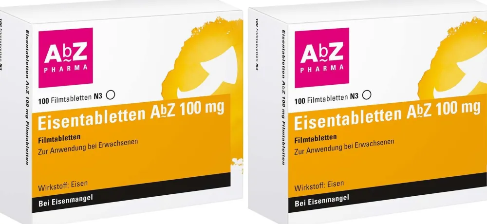Eisentabletten AbZ 100 mg Filmtabletten zum Ausgleich eines Eisenmangels> Best