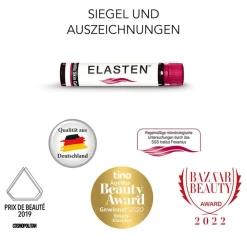 ® Kollagen Trinkampullen für schöne Haut – das studiengeprüfte Original, mit Acerola, Vitamin C, Zink, Biotin|Elasten Best