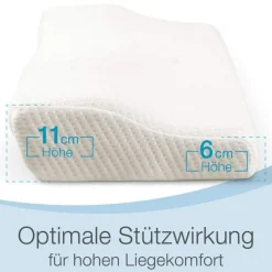 ELONEO Anti-Schnarch Kissen, 35x11x60cm, stabile Lage des Kopfes, Hausstauballergiker geeignet><noscript><img width=