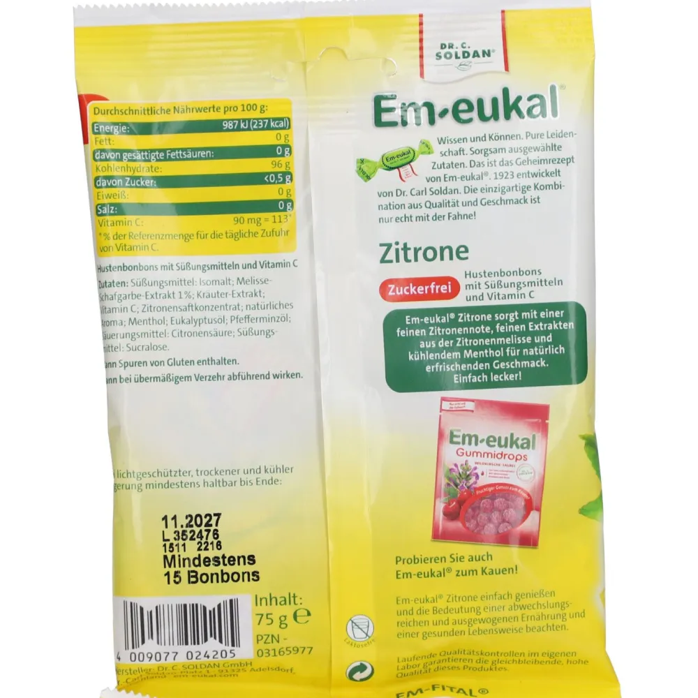 ® Zitrone zuckerfrei>Em-eukal Hot