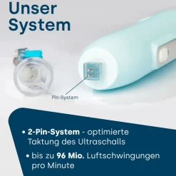 emmi-dent Ultraschallzahnbürste Metallic Pastellblau| Best