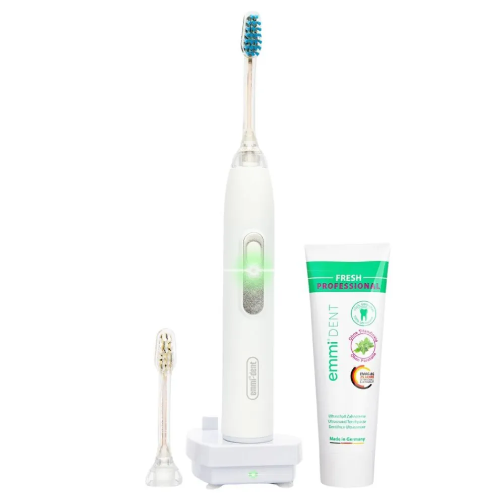 emmi-dent Ultraschallzahnbürste Metallic Naturweiß> Sale