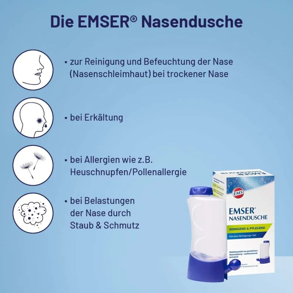® Nasendusche mit 4 Beuteln Nasenspülsalz>Emser Sale