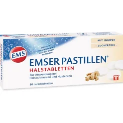 PASTILLEN® Halstabletten mit Ingwer zuckerfrei|Emser Best