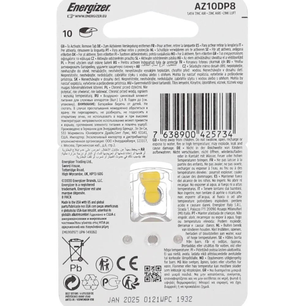 ® Hörgerätebatterie 10>Energizer