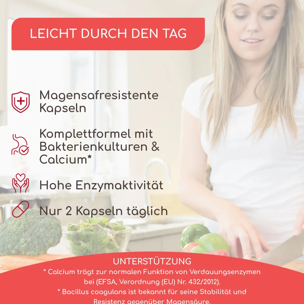 Enzym Komplex mit Bromelain, Papain, Protease, Amylase, Lipase & Laktase ->Raibu Hot