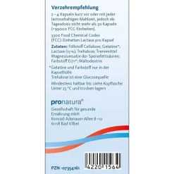 Enzym Lactase - 3300 FCC / 100 Kapseln> Online
