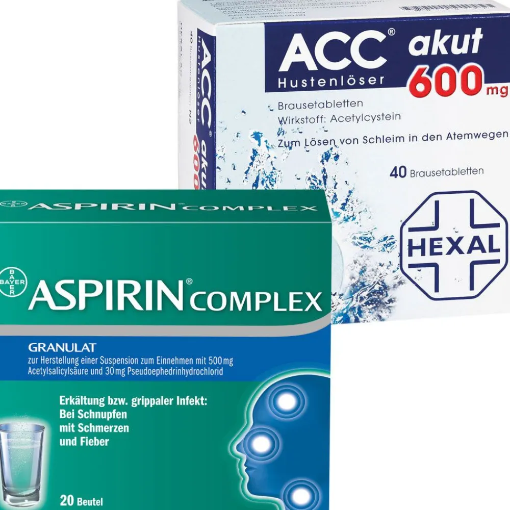 Erkältungsset ® Complex + ACC akut 600 mg|Aspirin Hot