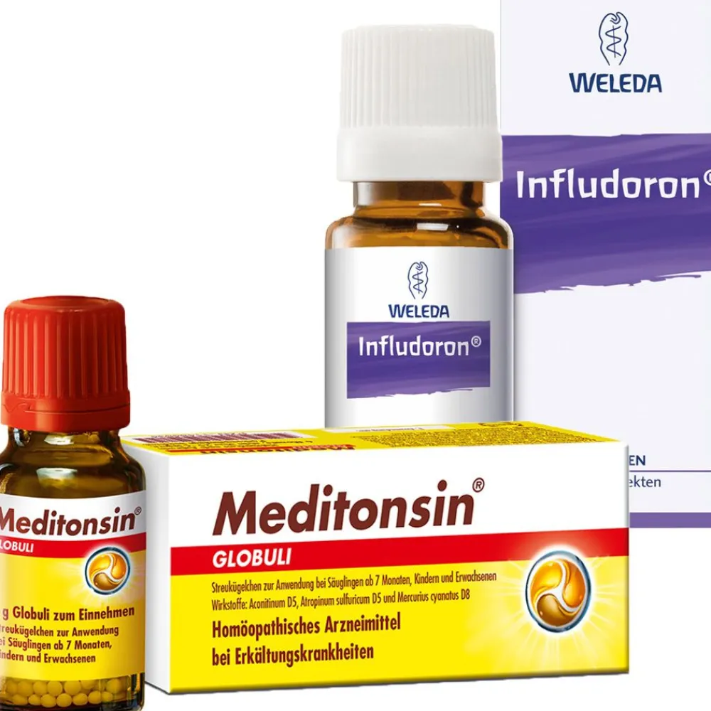 Erkältungsset Homöopathie Meditonsin® + Infludoron®| Outlet