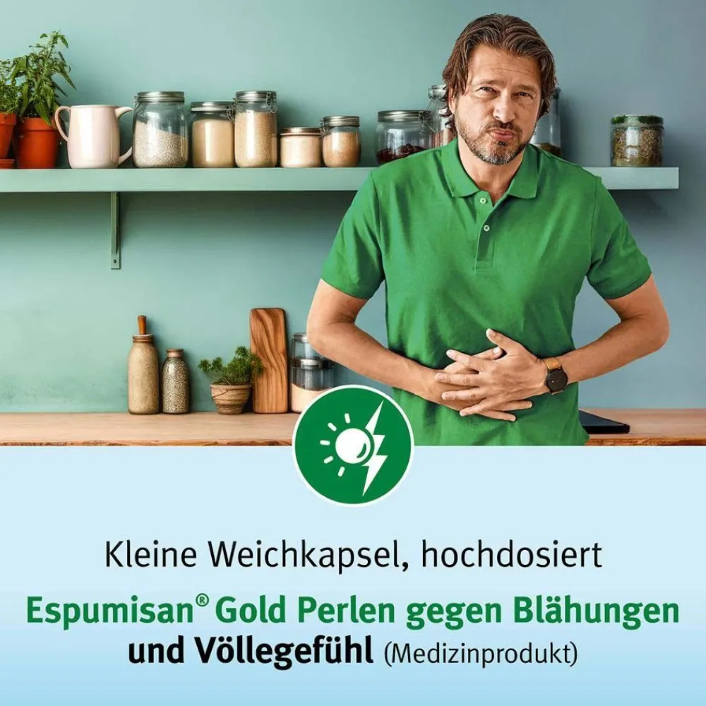 ® Gold Perlen gegen Blähungen>Espumisan Discount