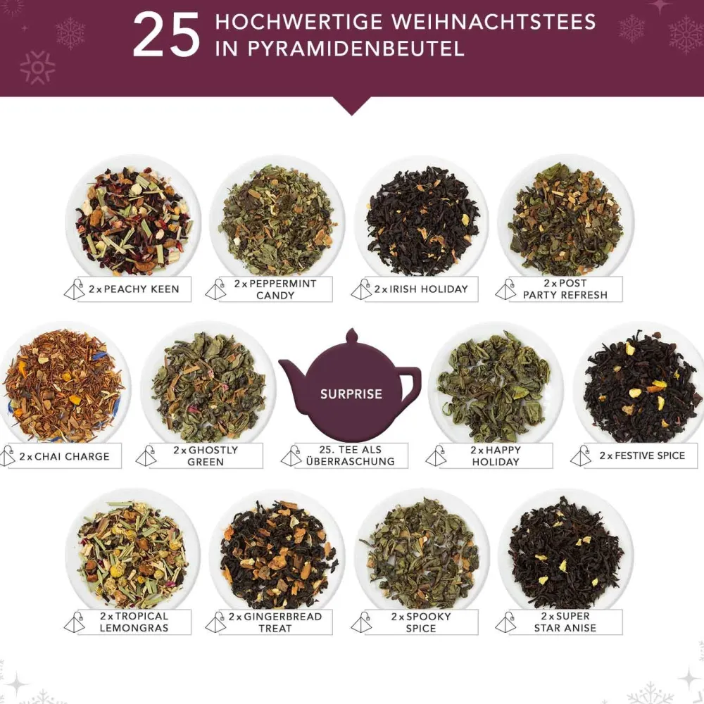 ETS - Puzzle Tee Adventskalender "Happy Holiday", BIO, 25 einzelne Boxen>English Tea Shop Outlet