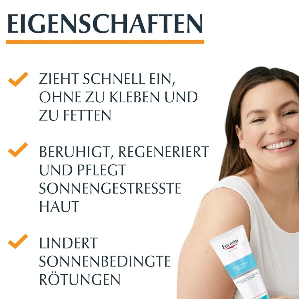 ® After Sun Sensitive Relief Gel-Creme – Ultraleichte und kühlende Apres Sun Pflege für Körper und Gesicht - Jetzt 20 % mit dem Code 20 sparen>Eucerin Clearance