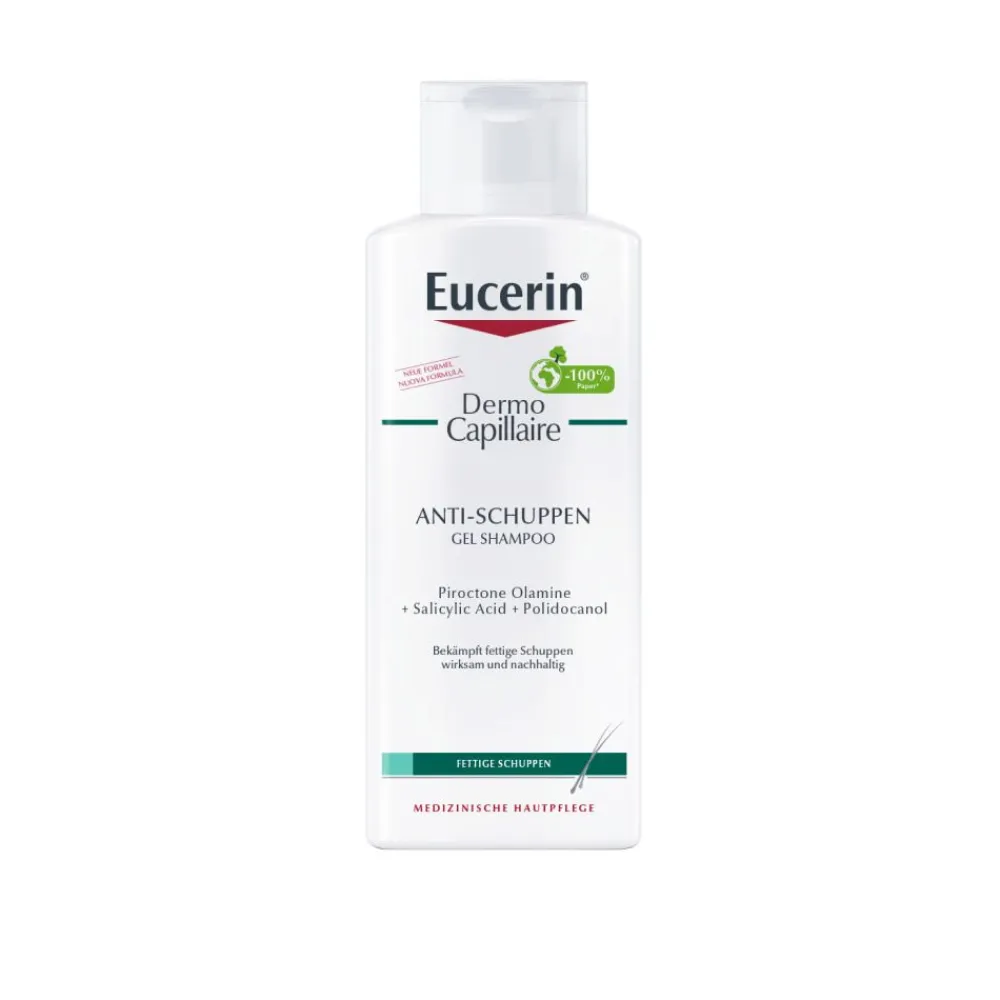 DermoCapillaire Anti-Schuppen Gel Shampoo – Haarpflege bei fettigen Schuppen & juckender Kopfhaut - Jetzt 20 % mit dem Code 20 sparen|Eucerin Clearance
